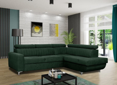 Sofas L-shape Textile Couch Corner Seat Sofa Living room modern Green Couches Furniture